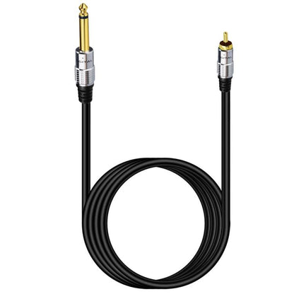 6.35mm Mono Plug Male to RCA Male Audio Adapter Cable for Ampfler, Speaker, Guitar