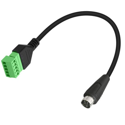 S-Video 8 Pin Male to 5 Pin Female Bolt Screw with Shield Terminals Pluggable Type Adapter Cable
