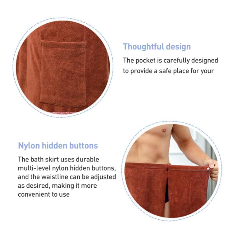 Men Wearable Soft Absorbent and Anti-exposure Beach Towel