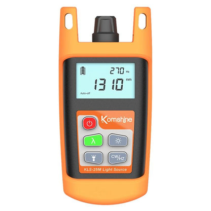 Двухволновой портативный тестер оптоволоконных линий Komshine KLS-25m
