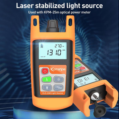 Двухволновой портативный тестер оптоволоконных линий Komshine KLS-25m