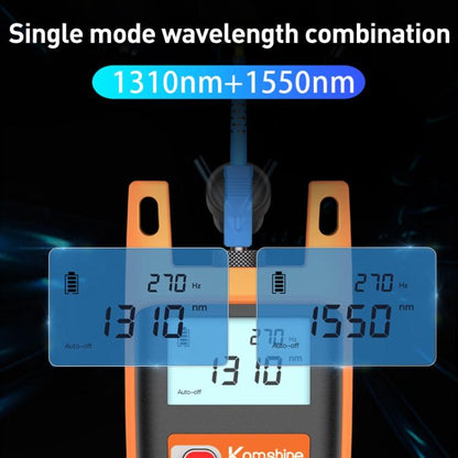 Двухволновой портативный тестер оптоволоконных линий Komshine KLS-25m