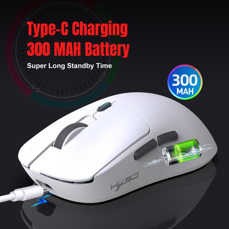 HXSJ T68 3 Modes Wired 2.4G BT5.1 Wireless Lightweight Gaming Mouse