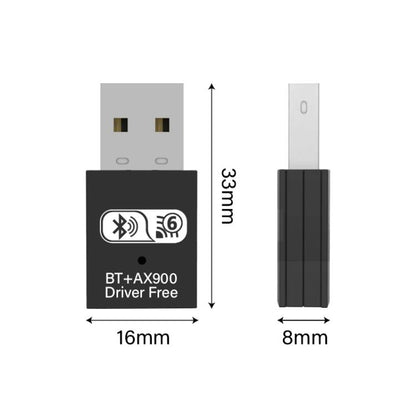 Сетевой USB-адаптер RE-905 со встроенной антенной Bluetooth WiFi 2 в 1 для компьютера без драйверов