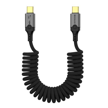 Кабель-переходник DOONJIEY DJUSB510GR 80 Гбит/с Type-C 16K HD для проекционного кабеля с пружиной