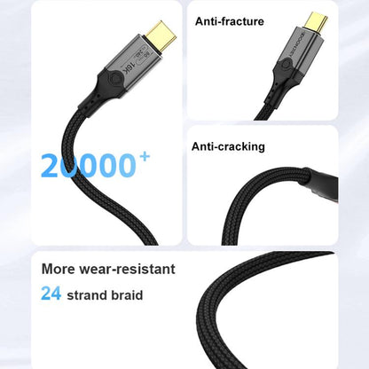 Кабель-переходник DOONJIEY DJUSB510GR 80 Гбит/с Type-C 16K HD для проекционного кабеля с пружиной