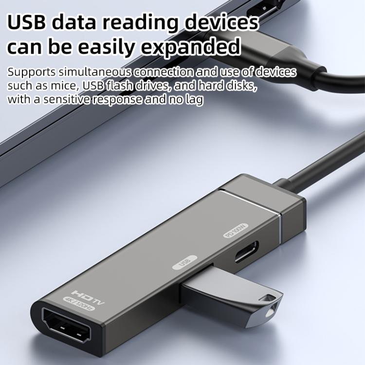 Type-C to Type-C, USB-A, HDMI HUB Docking Station
