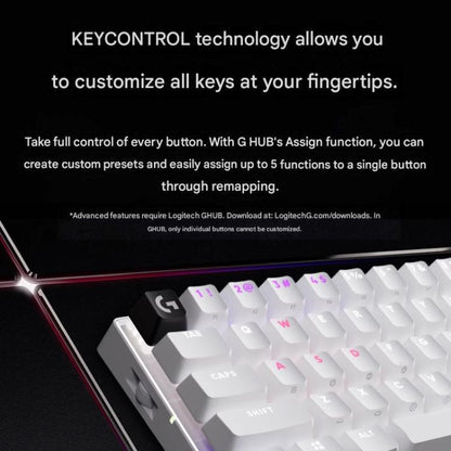 Logitech G PRO X 60 LIGHTSPEED Wireless Gaming Keyboard, GX-T Optical Switches