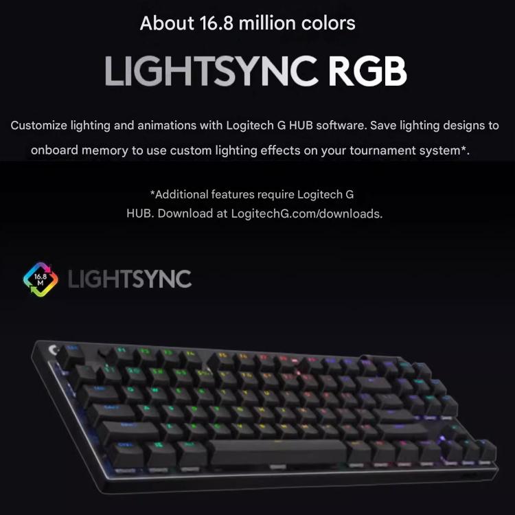 Беспроводная игровая клавиатура Logitech G PRO X TKL, механические переключатели GX-L