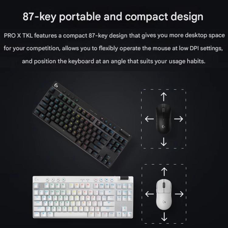 Беспроводная игровая клавиатура Logitech G PRO X TKL, механические переключатели GX-T
