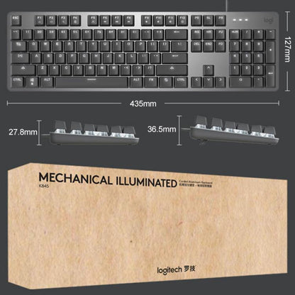 Logitech K845 Backlit Mechanical Wired Keyboard, Cable Length: 1.8m