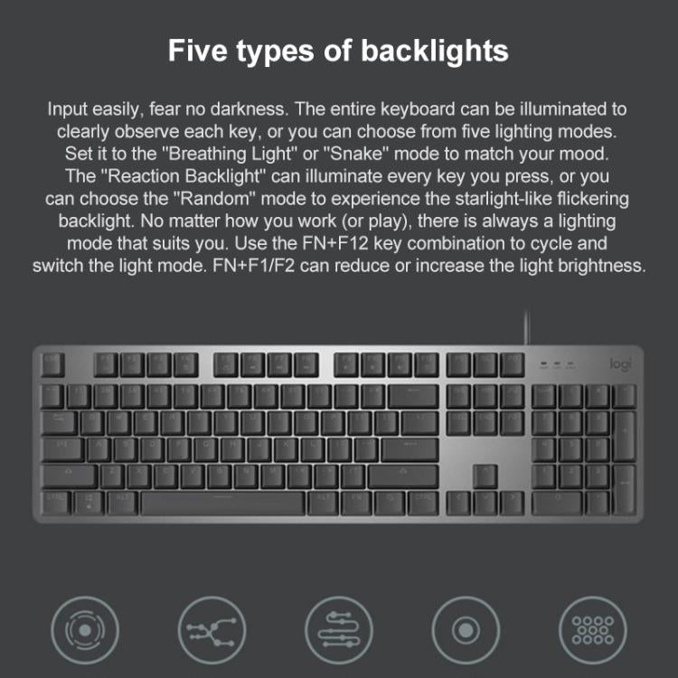 Logitech K845 Backlit Mechanical Wired Keyboard, Cable Length: 1.8m