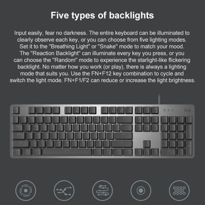 Проводная механическая клавиатура Logitech K845 с подсветкой, длина кабеля: 1,8 м