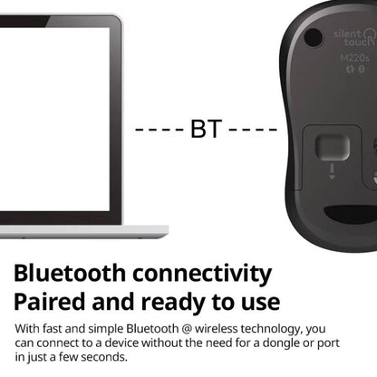 Logitech M240 1000dpi Silent Wireless Bluetooth Mouse