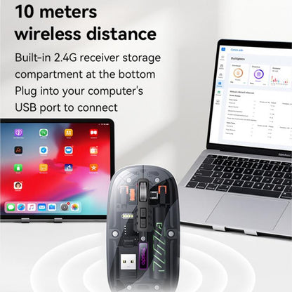 Прозрачная беспроводная Bluetooth-мышь Yesido KB29 с двумя режимами работы