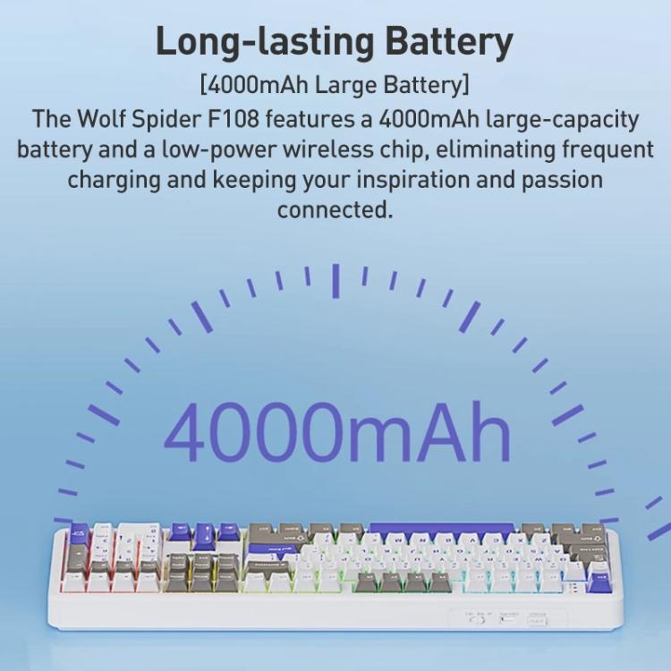 AULA F108 108 Keys Wired/2.4G/Bluetooth Three Model Customizable RGB Gaming Mechanical Keyboard