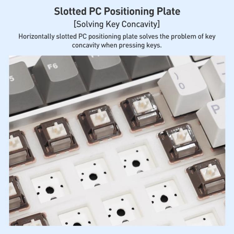 AULA F108 108 Keys Wired/2.4G/Bluetooth Three Model Customizable RGB Gaming Mechanical Keyboard