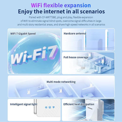 COMFAST CF-WR773BE 3570Mbps WiFi7 signāla paplašinātājs divjoslu gigabitu bezvadu atkārtotājs