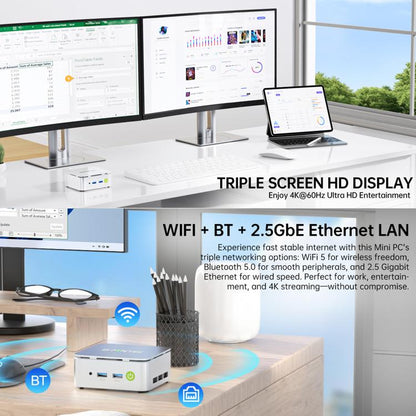 Мини-ПК GMKtec NucBox G10, AMD Ryzen 5 3500U, Windows 11 Pro, Wi-Fi, Bluetooth, HDTV, DisplayPort