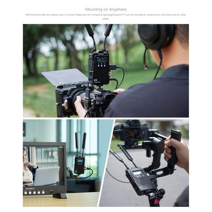 Беспроводная система передачи видео FEELWORLD WT1S 4K с поддержкой SDI + Dual HDMI и полнодуплексной интерком-трансляцией в режиме реального времени