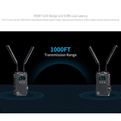 Беспроводная система передачи видео FEELWORLD WT1S 4K с поддержкой SDI + Dual HDMI и полнодуплексной интерком-трансляцией в режиме реального времени