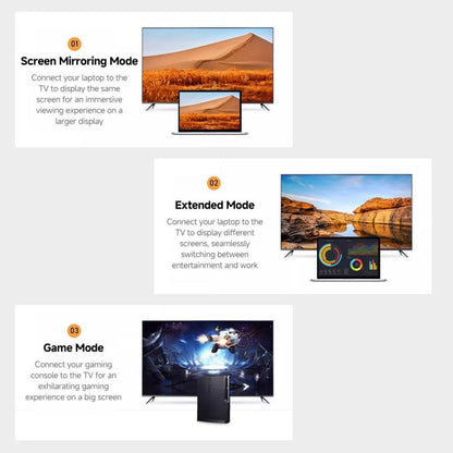 8K 60Hz HDTV 2.1 Male to HDTV 2.1 Female Ultra HD Transparent Adapter