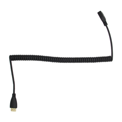 Спиральный кабель-адаптер HDMI (штекер HDMI) – HDMI (женский) с выдвижным коннектором. Спиральный кабель растягивается до 2,4 м.