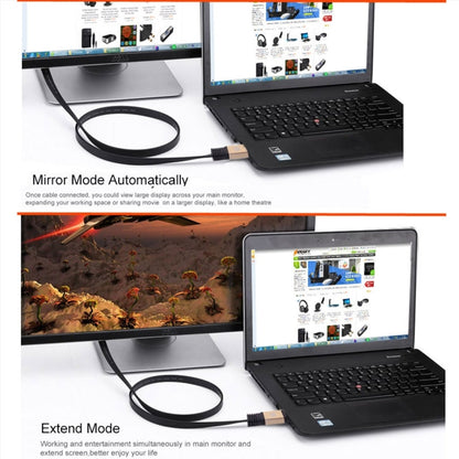 1 м HDMI 2.0 (4K) 30AWG высокоскоростной 18 Гбит/с позолоченный плоский кабель HDMI-HDMI-штекер