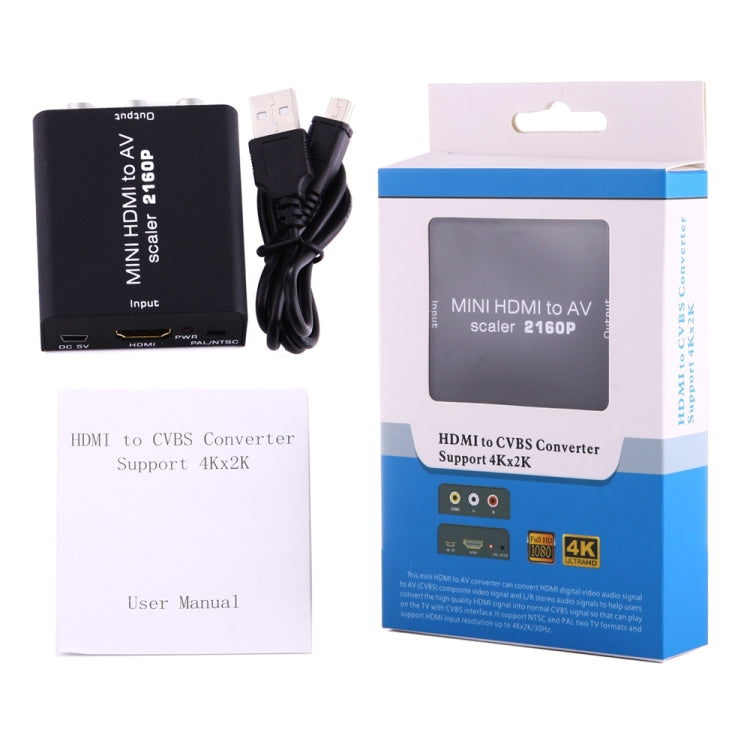 Преобразователь композитного видеосигнала Mini HDMI в AV/CVBS