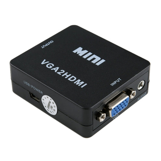 HOWEI HW-2107 HD 1080P Mini VGA - HDMI Scaler Box Аудио Видео Цифровой Преобразователь