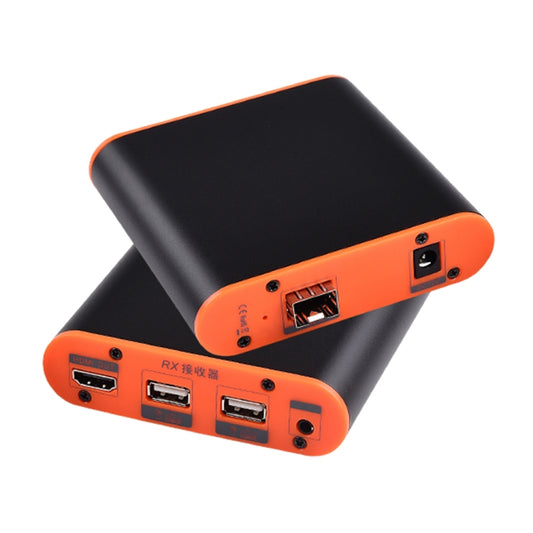 Удлинитель HDMI OPT882-KVM (приемник и передатчик), оптоволоконный удлинитель с портом USB и функцией KVM, дальность передачи: 20 км