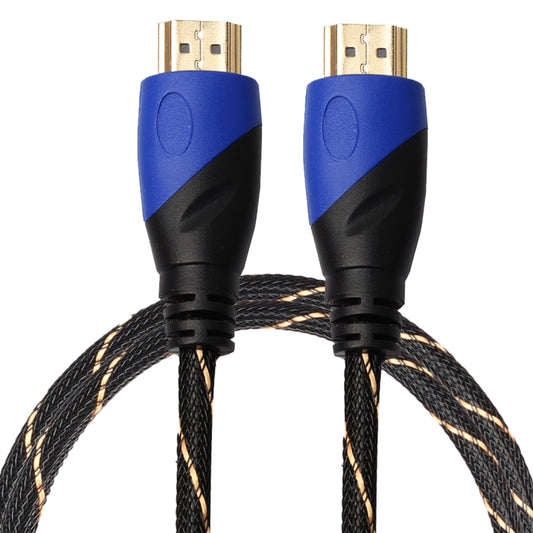 Кабель-адаптер HDMI 1.4 версии 1080P плетеный, сине-черный, с разъемом HDMI-штекер - HDMI-штекер, аудио- и видеоразъем, 1 м