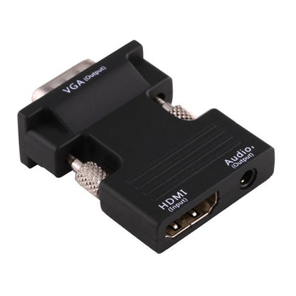 Переходник HDMI (женский) на VGA (мужской) с аудиовыходом для проектора, монитора, телевизора