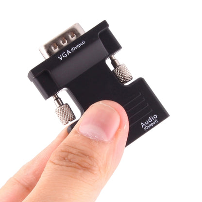 Переходник HDMI (женский) на VGA (мужской) с аудиовыходом для проектора, монитора, телевизора