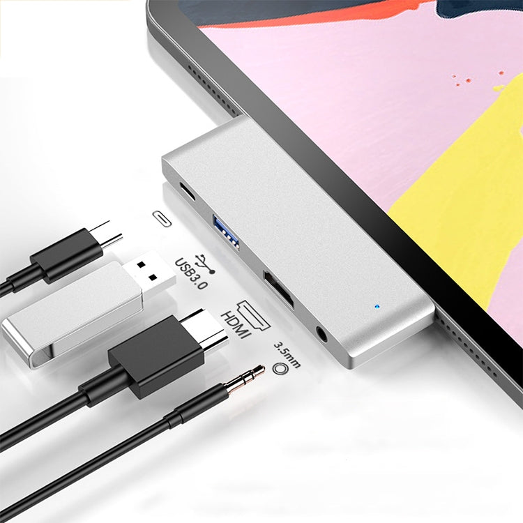 Многофункциональный удлинитель HW-TC29 4 в 1 Type-C / USB-C для iPad Pro