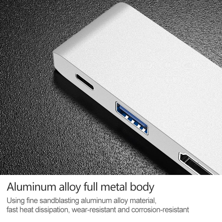 Многофункциональный удлинитель HW-TC29 4 в 1 Type-C / USB-C для iPad Pro