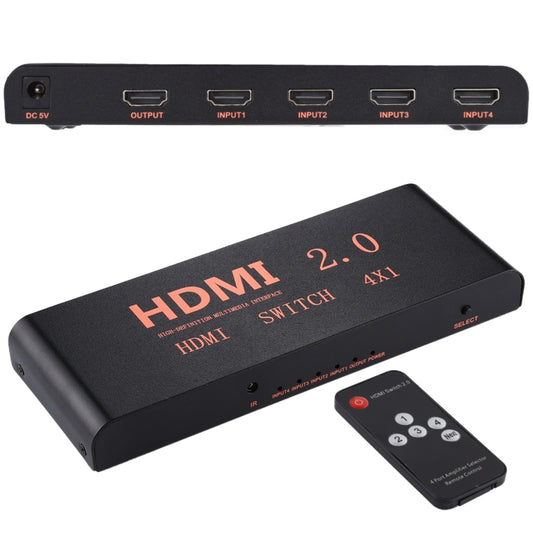 Коммутатор HDMI 2.0 4X1 4K/60 Гц с пультом ДУ, вилка ЕС