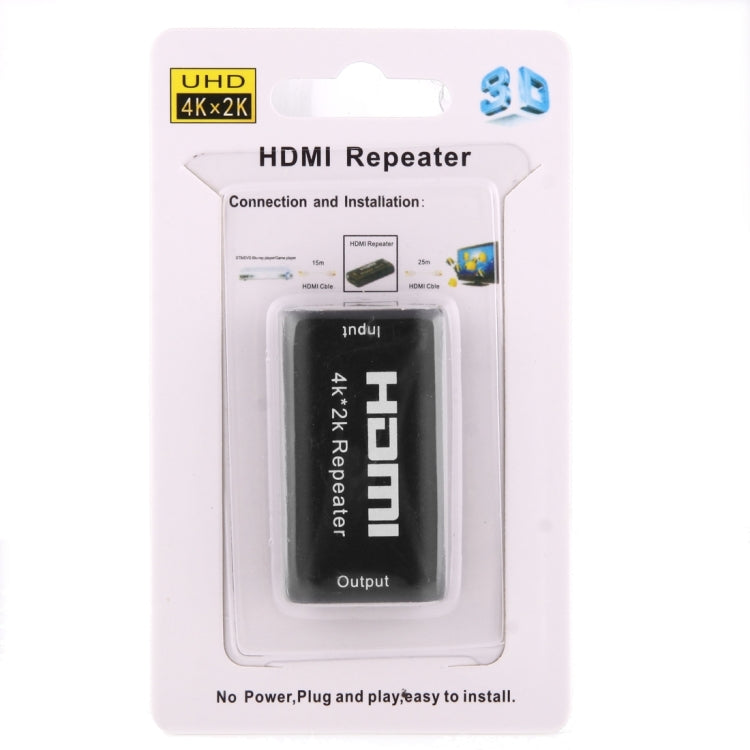 Мини-усилитель-ретранслятор 2160P Full HD HDMI 1.4b, поддержка 4K x 2K, 3D