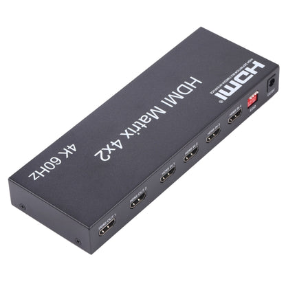 Матричный коммутатор/разветвитель HDMI 4x2 с пультом дистанционного управления, поддержка ARC/MHL/4Kx2K/3D, 4 порта HDMI на входе, 2 порта HDMI на выходе