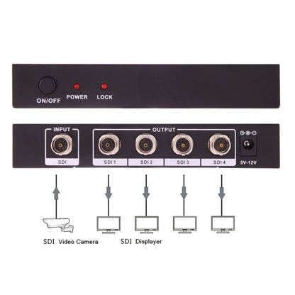 Видеоадаптер-разветвитель NEWKENG S114 SDI / HD-SDI / 3G-SDI 1X4