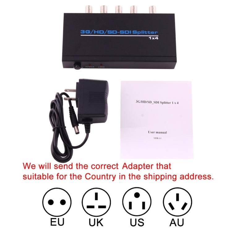Видеоадаптер-разветвитель NEWKENG S114 SDI / HD-SDI / 3G-SDI 1X4