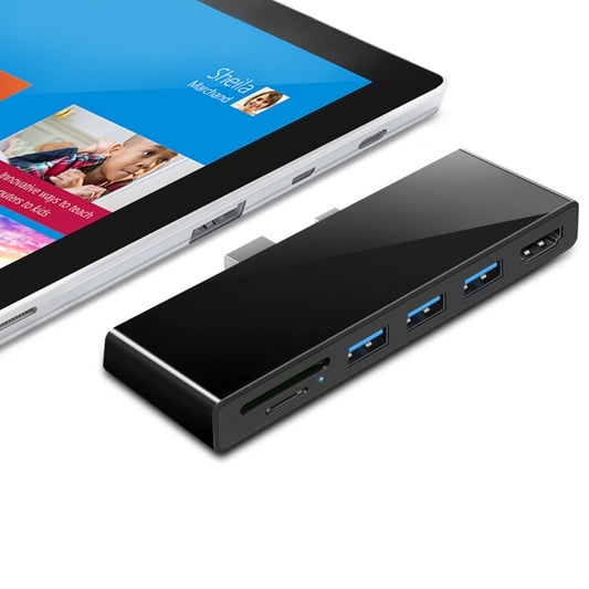 ROCKETEK SK-S5H 3 x USB 3.0 + HDMI + SD / TF Memory Card Reader HUB 4K HDMI Adapter