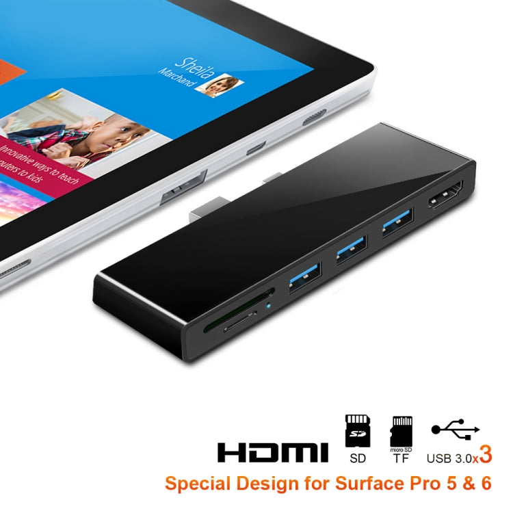 ROCKETEK SK-S5H 3 x USB 3.0 + HDMI + устройство чтения карт памяти SD/TF 4K HDMI адаптер