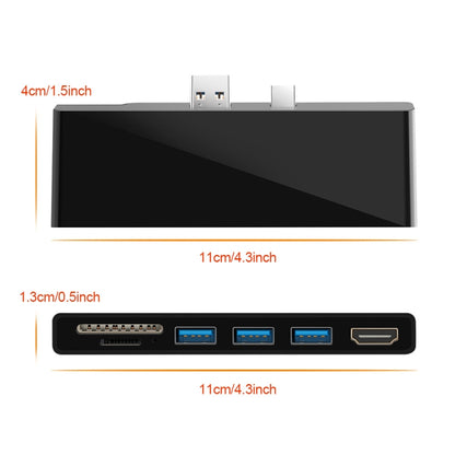 ROCKETEK SK-S5H 3 x USB 3.0 + HDMI + устройство чтения карт памяти SD/TF 4K HDMI адаптер