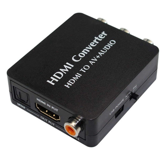 Аудиоконвертер HDMI в AV с поддержкой коаксиального аудиосигнала SPDIF, композитного видеосигнала NTSC PAL, адаптера HDMI в 3RCA для телевизора/ПК/PS3/Blue-ray DVD