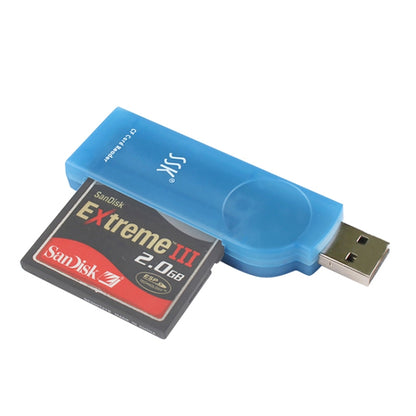 Внешний картридер SSK SCRS028 с интерфейсом USB 2.0, поддерживает карты CF/MD