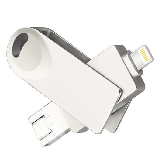 S29 3 в 1 16 ГБ Micro USB + USB + 8-контактный интерфейс Металлический флеш-диск Twister