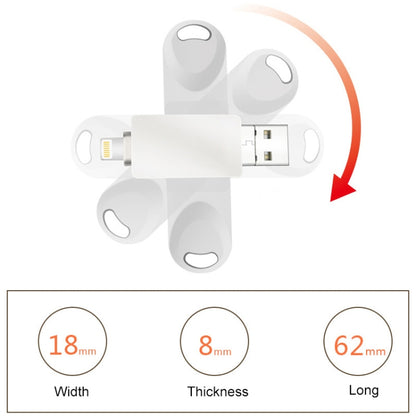 S29 3 в 1 32 ГБ Micro USB + USB + 8-контактный интерфейс Металлический флеш-диск Twister