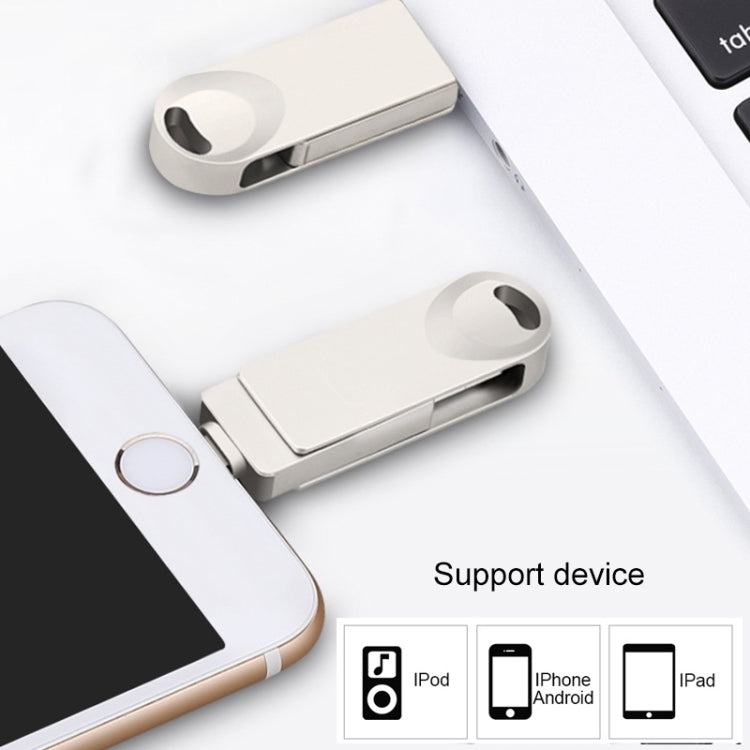 S29 3 в 1 32 ГБ Micro USB + USB + 8-контактный интерфейс Металлический флеш-диск Twister