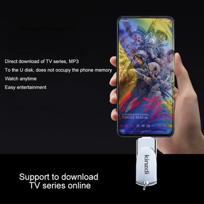 USB-флеш-накопитель Kinzdi 32 ГБ + 8-контактный интерфейс Metal Twister Flash U Disk